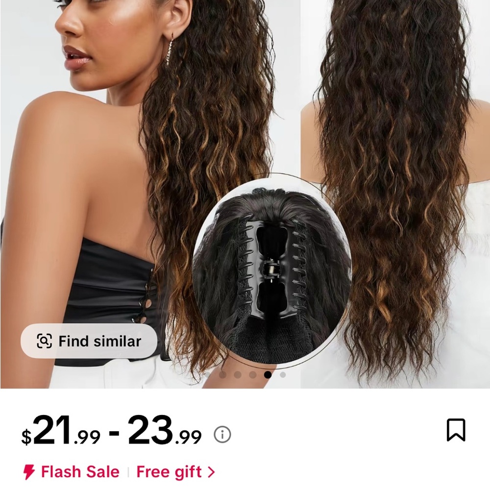 Long Wavy Brown Hair Extension - Picture 7 of 7